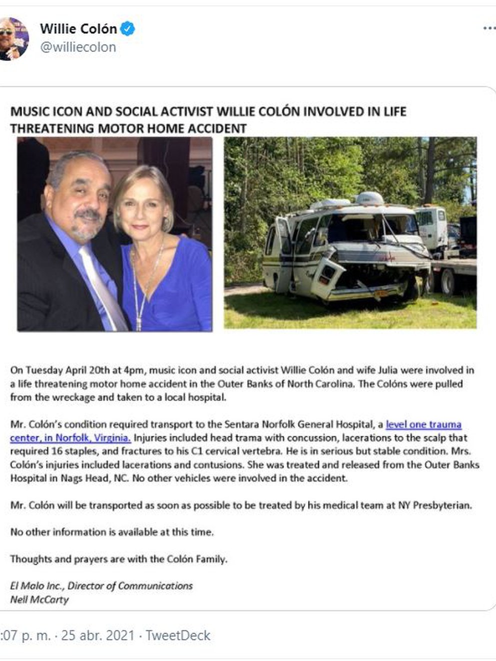 willie colon twitter