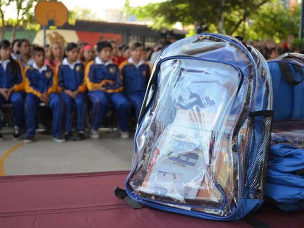 niños florida mochilas transparentes